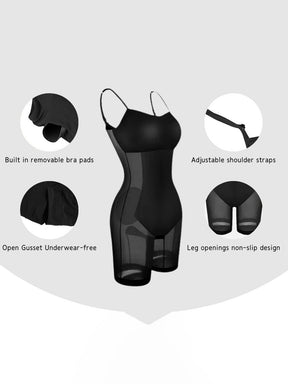 Shapewear details with adjustable straps and gusset