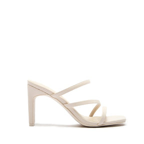 Off-white KAYLEE-02 heel with strappy design, side view