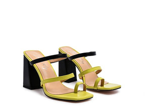 Marve Block Heel Thong Sandals