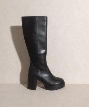 Black Oasis Society Juniper platform knee-high boots