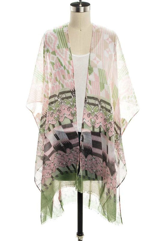 PIXIE PRINT KIMONO CARDIGAN