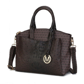 MKF Collins dark brown vegan leather tote bag