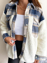 Fuzzy Button Up Long Sleeve Jacket