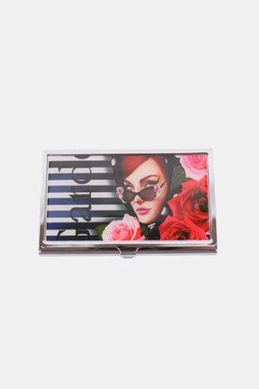 Nicole Lee USA card case with lady in red design