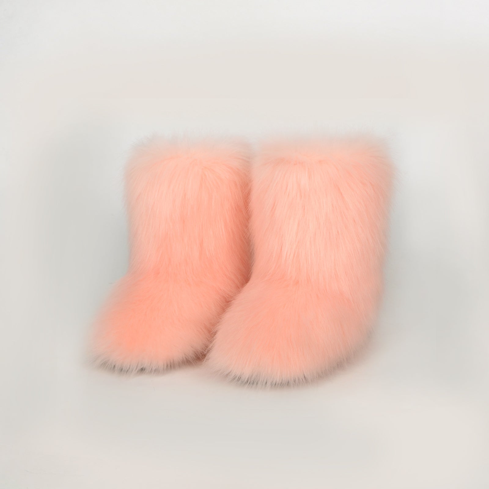 Watermelon pink thermal fuzzy platform boots