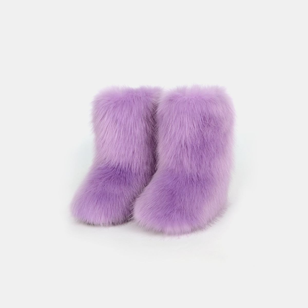 Lavender thermal fuzzy platform boots