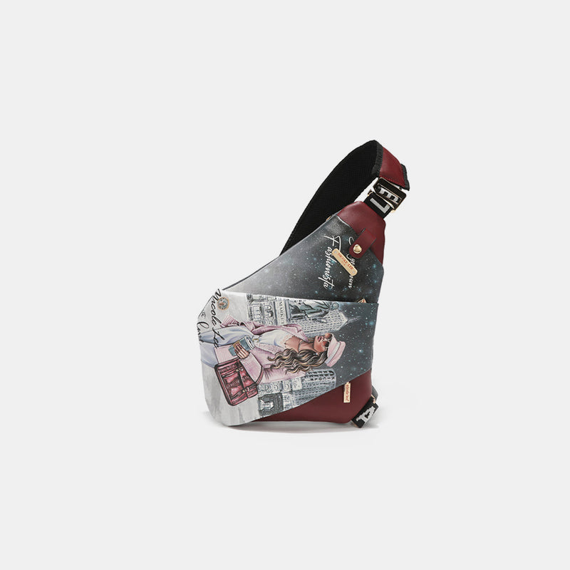 Winter city scene crossbody bag by Nicole Lee USA