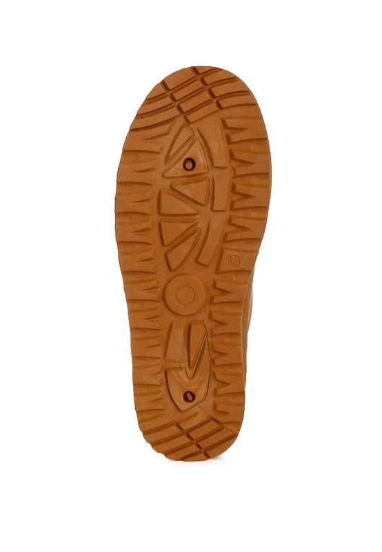 Sole view of brown Mayfield Platform Slip-On shoe