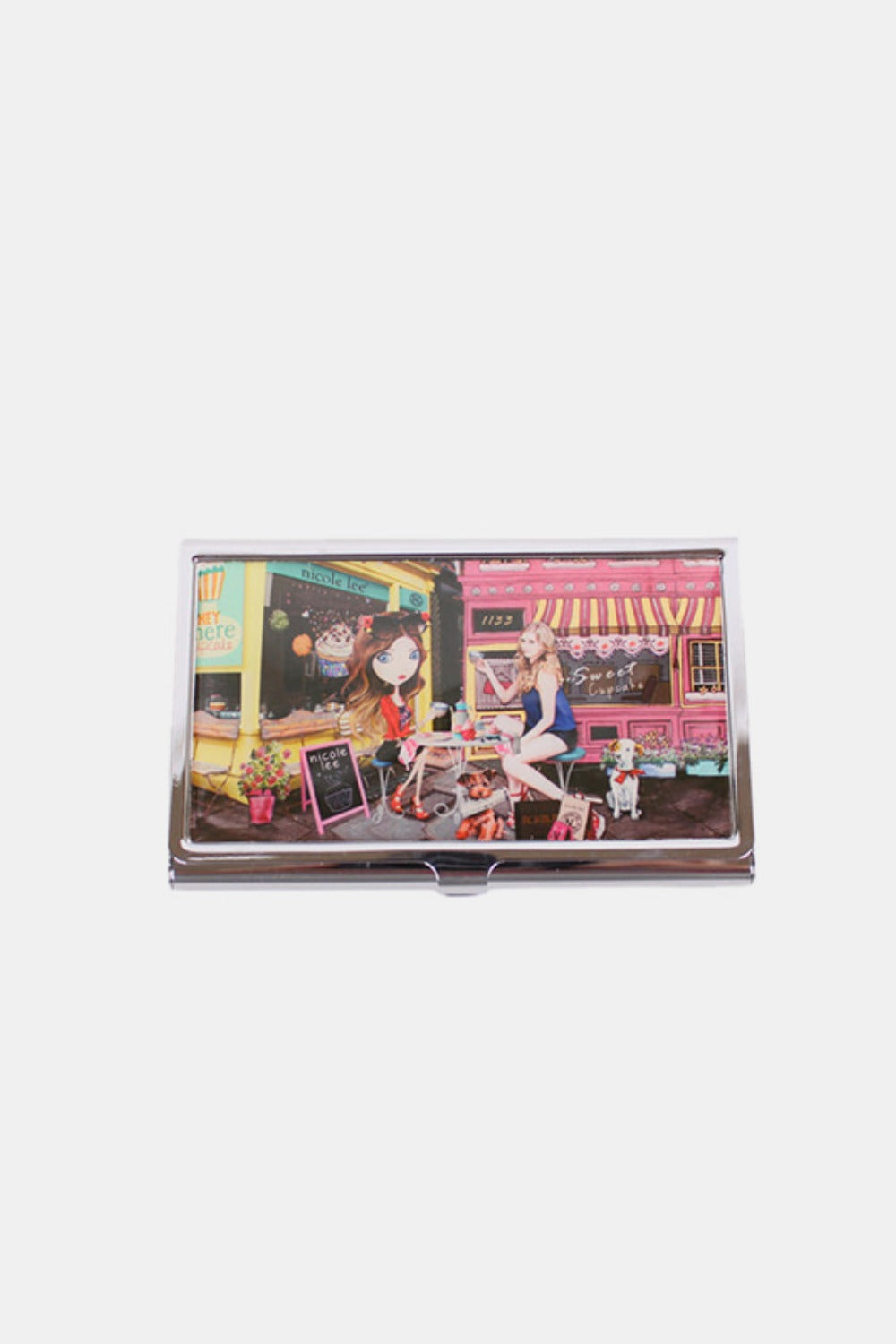 Nicole Lee USA card case with cupcake girl design